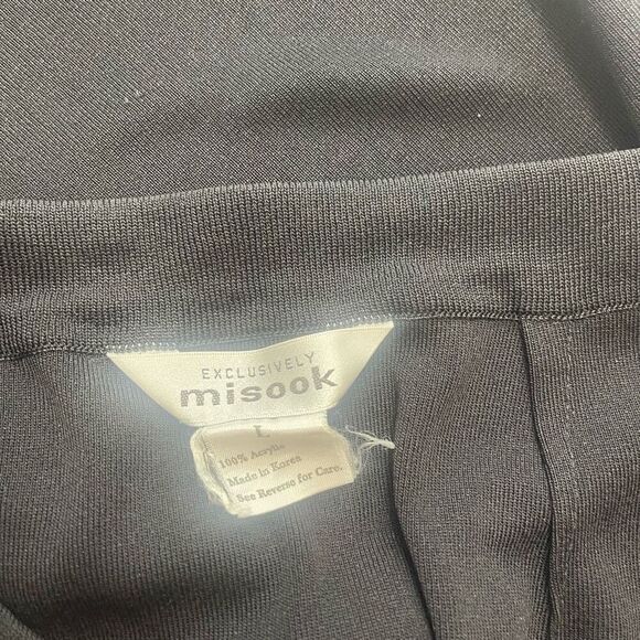 Exclusively Misook Black Acrylic 2 Pc Skirt Set Size Medium Top Large Skirt - Picture 7 of 12